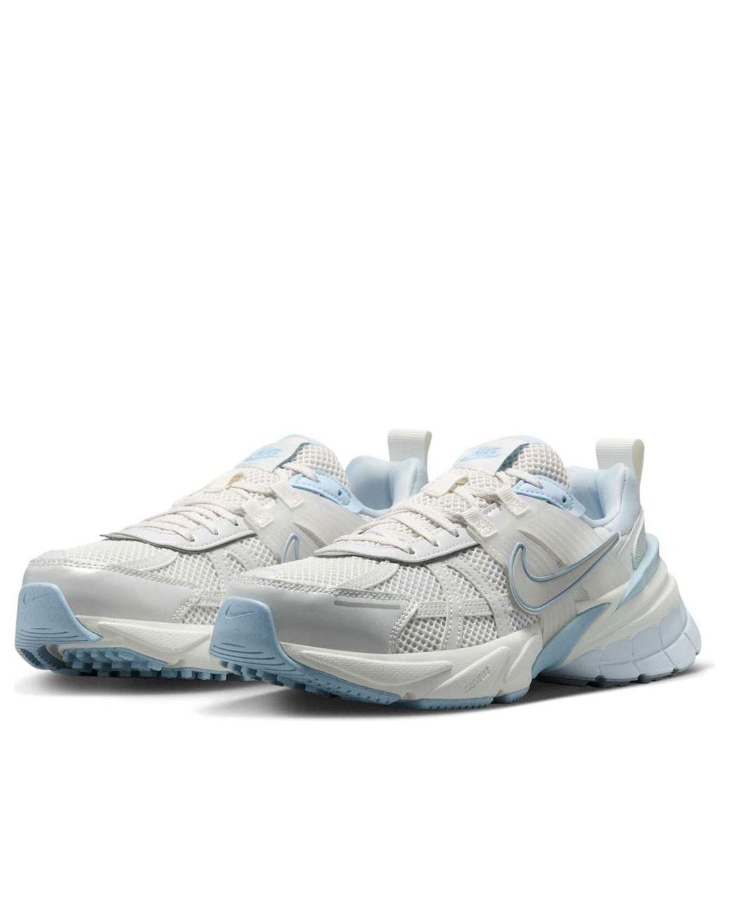Nike Gray V2K Run Shoes With Reflective Accents