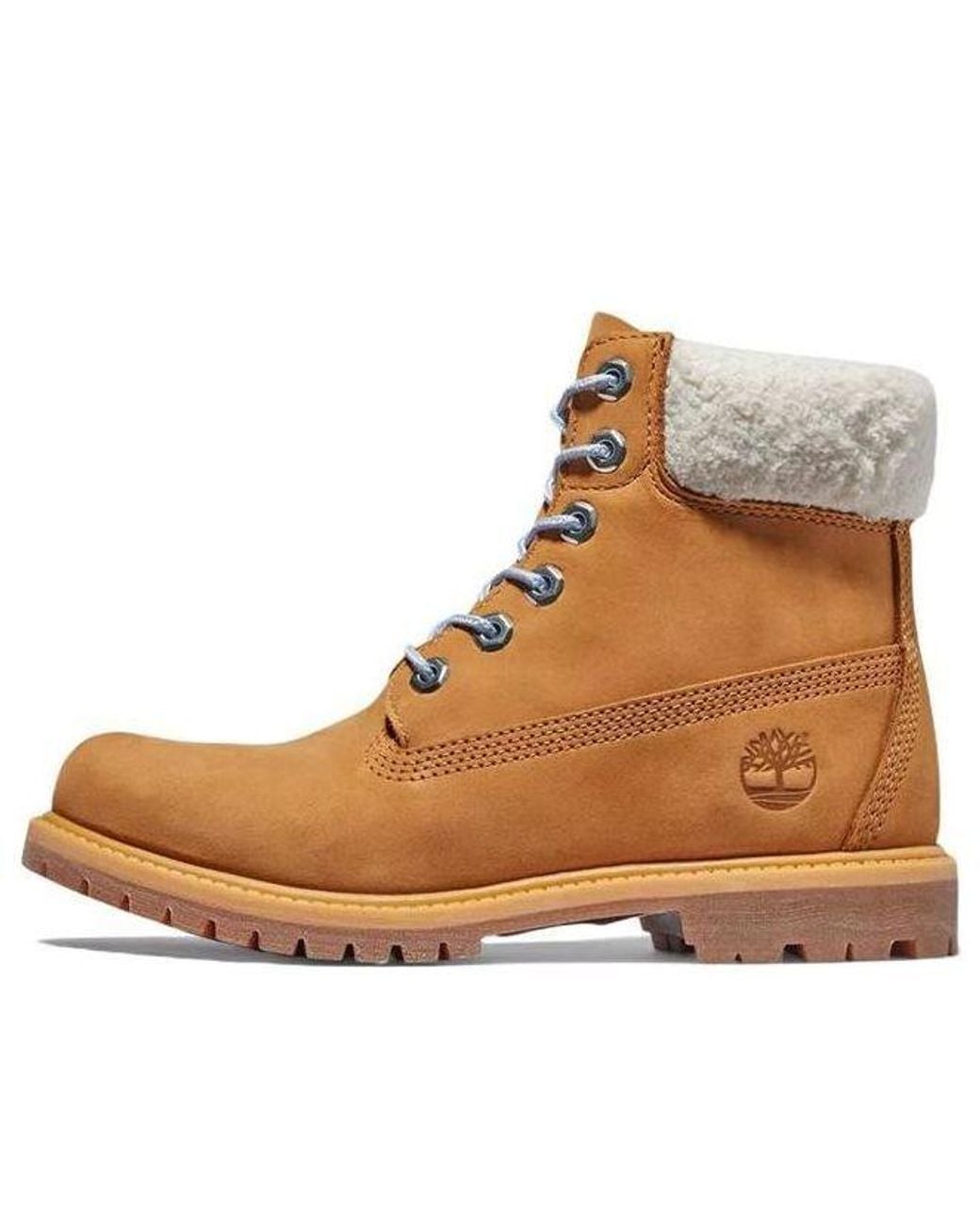 Timberland Brown (Wmns) Premium Inch Waterproof Boot 'Wheat Nubuck And'