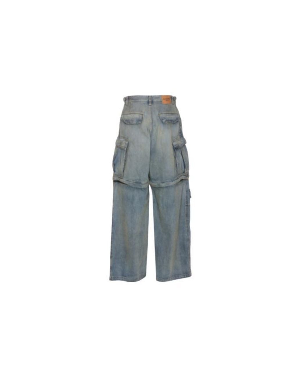 Balenciaga Blue (Wmns) 24Ss Zipper Type 2Way Denim Cargo Pants