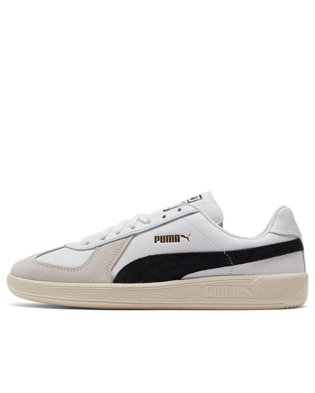 PUMA Army Trainer Casual Skateboarding Shoes White Gray | Lyst