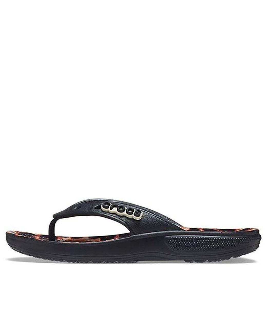 CROCSTM Blue Classic Animal Flip-Flops Leopard Print Leopard'