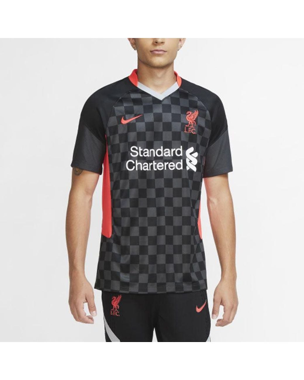 Nike Black Soccer/Football Sports Jersey Sw Fan Edition Liverpool Coal for men