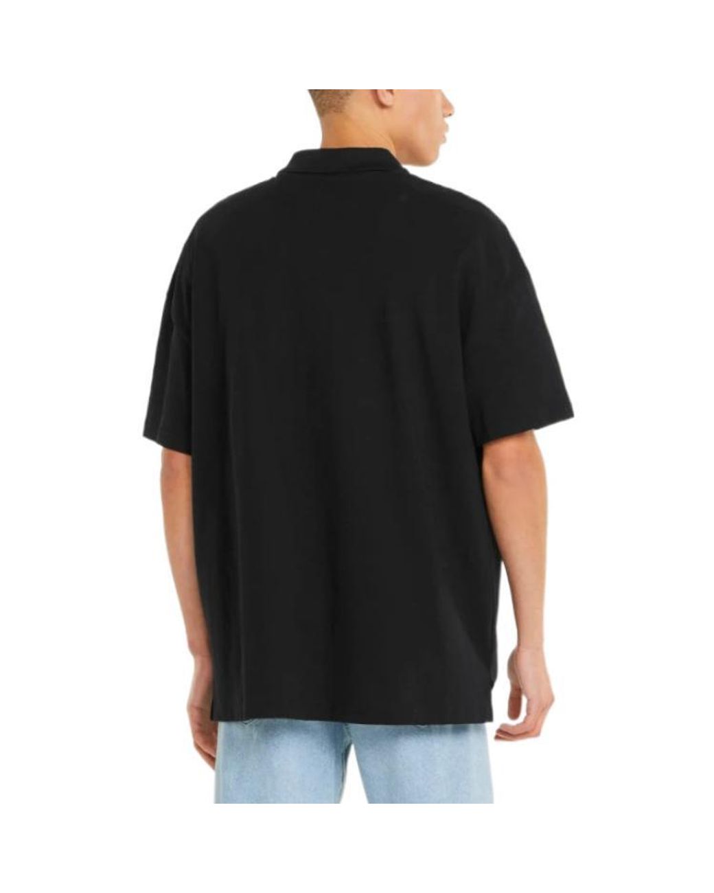 PUMA Black Logo Polo Shirt for men