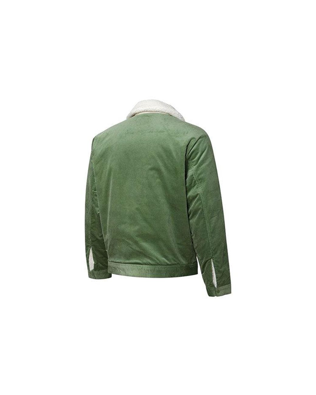 PUMA Green Cord Embroidered Logo Reversible Corduroy Jacket for men