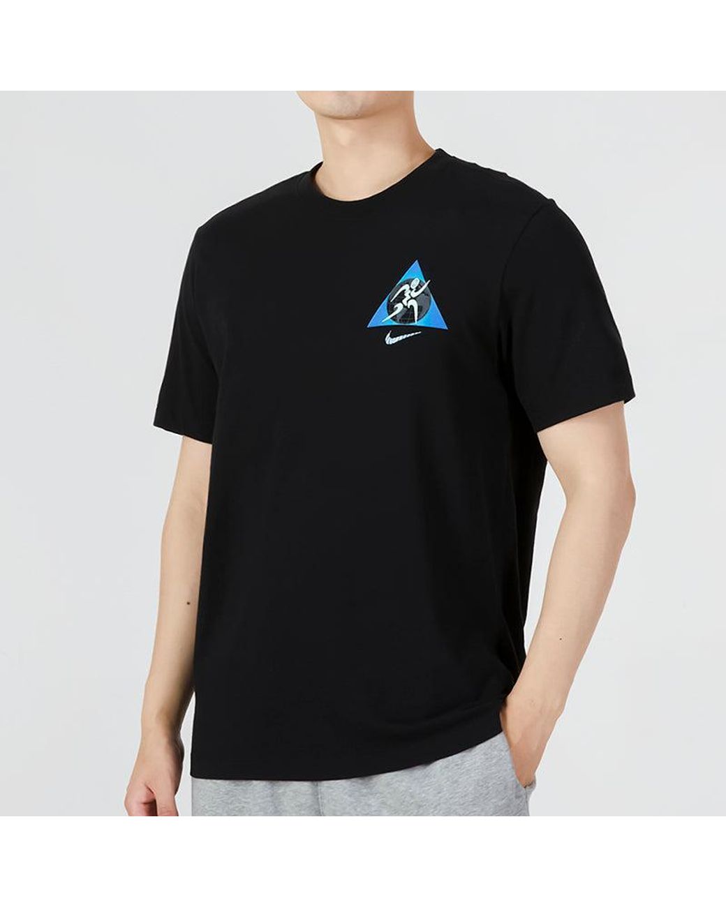 Nike Black Logo Printing Casual Short Sleeve T-Shirt for men