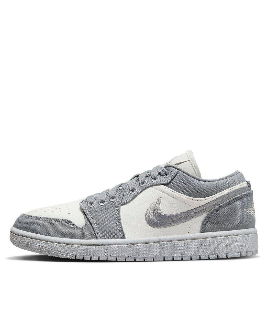 Nike Gray Air Jordan 1 Low Canvas Low-top Trainers 9.