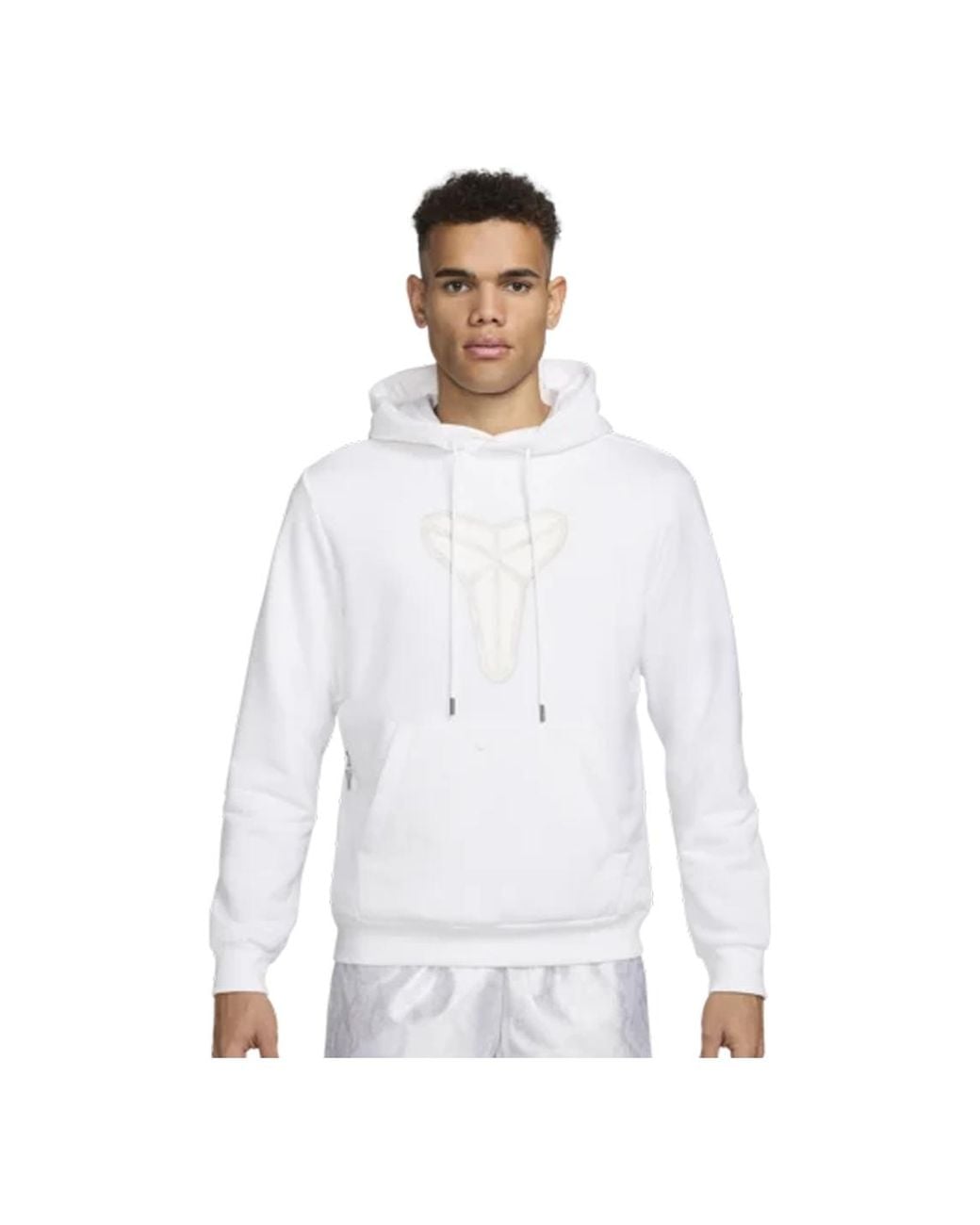 Nike White Dri-Fit Standard Issue Pullover Basketball Hoodie 'Kobe Halo' for men