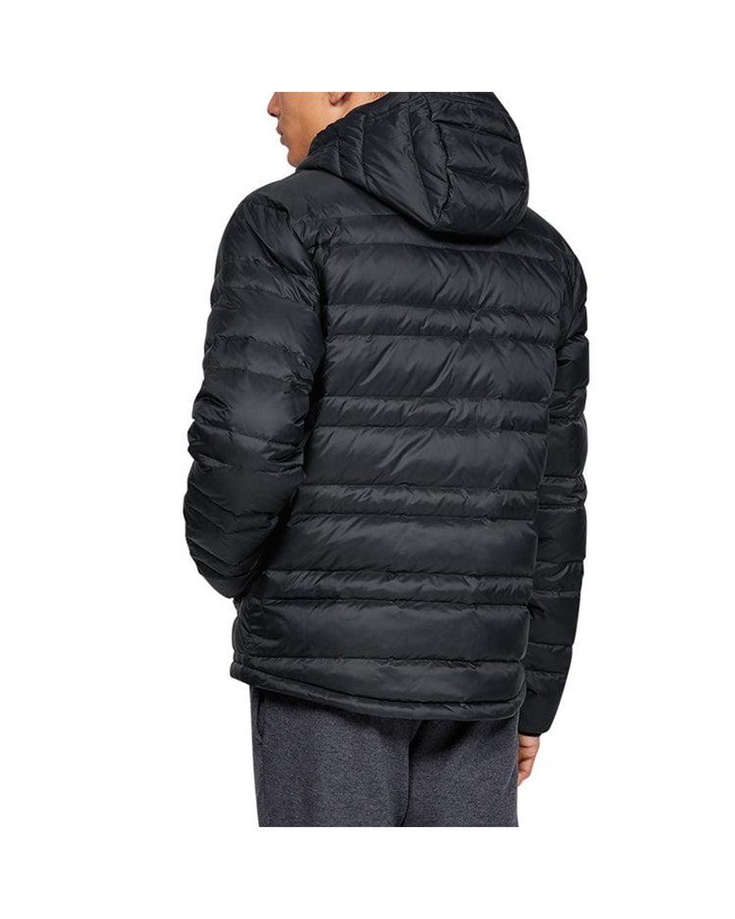 Under Armour Blue Down Hooded Winter Jacket for men
