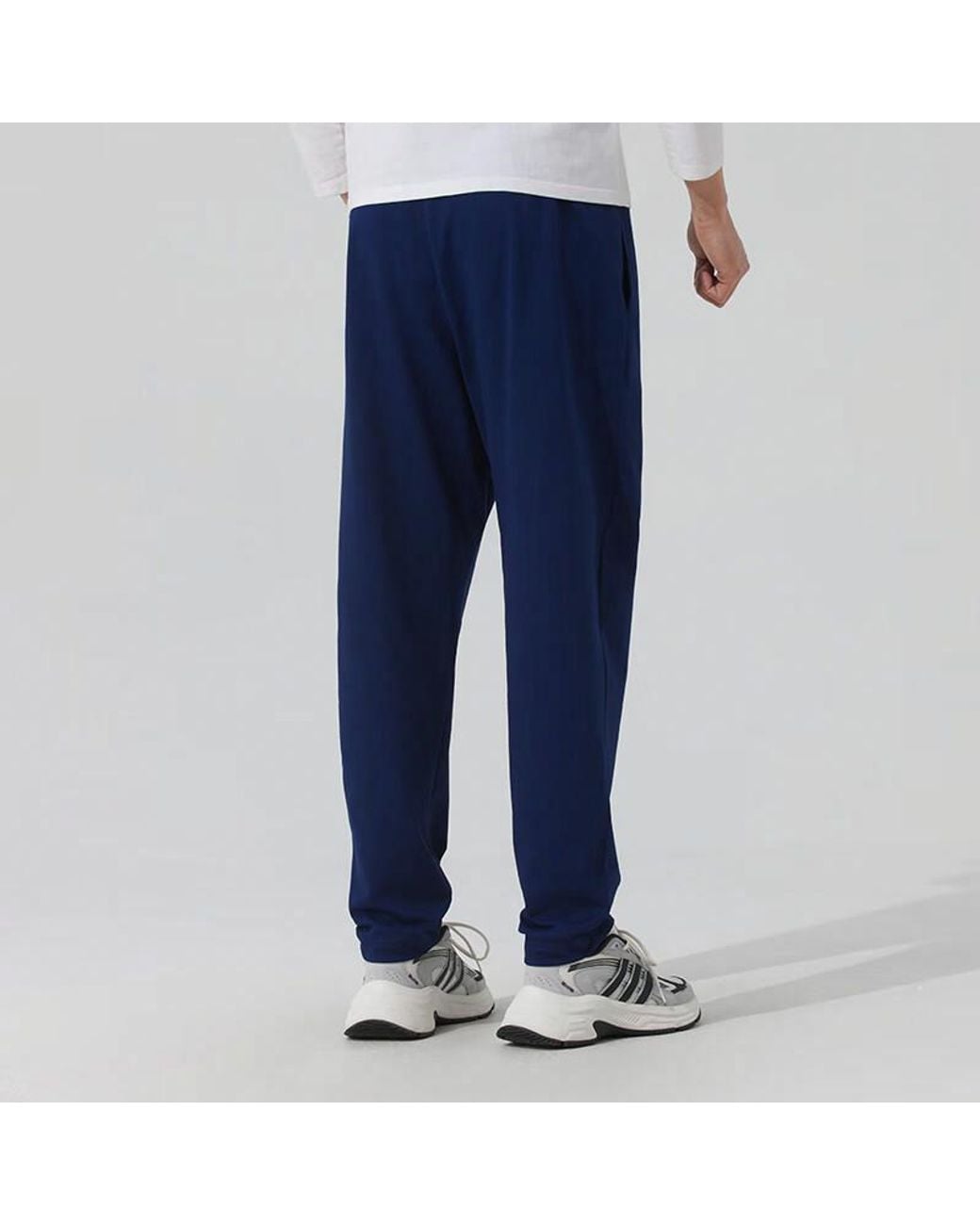 Adidas Blue Essentials Small Logo Single Jersey Pants for men