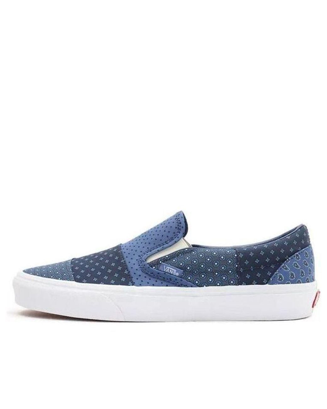 Vans Blue Classic Slip-On 'Tie Print Patchwork' for men