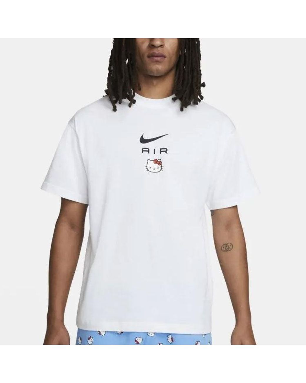 Nike White X Hello Kitty Crossover Ss22 Funny Alphabet Cartoon Printing Short Sleeve for men