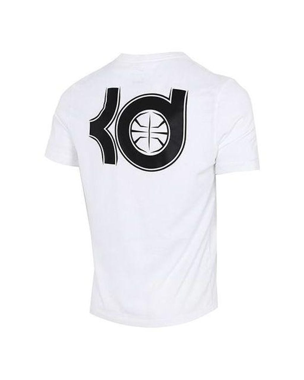 Nike White Dri-Fit Kd Durant Printing Sports Round Neck Basketball Short Sleeve for men