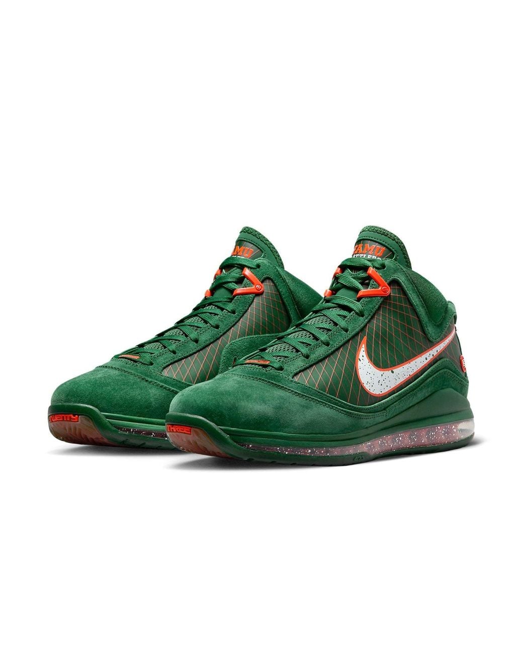 Nike Green X Florida A&M University Lebron 7 Retro 'Rattlers for men