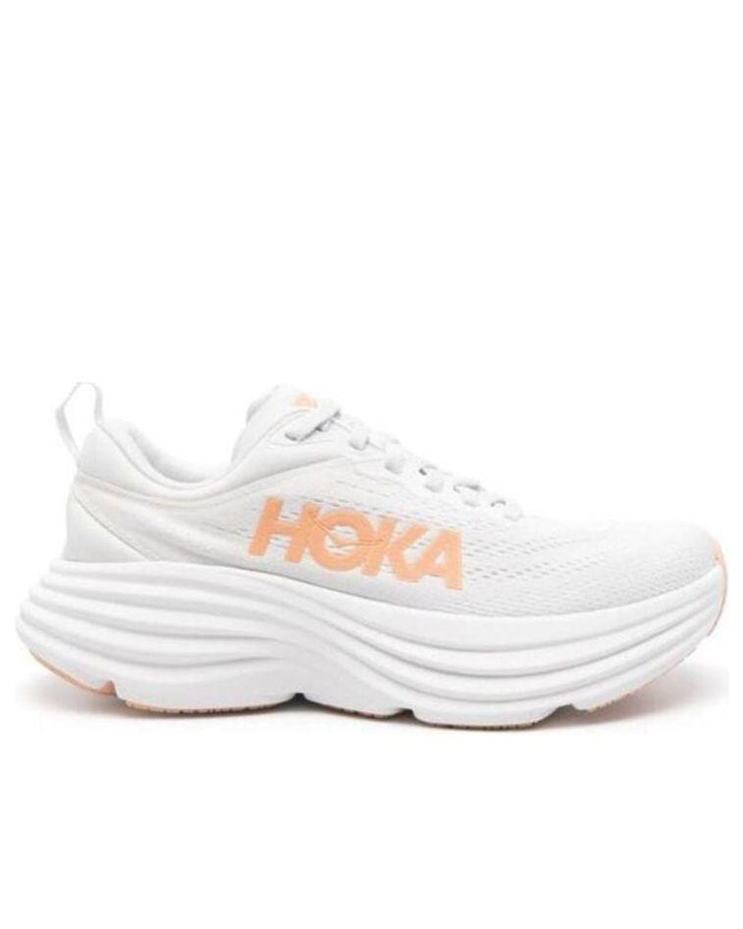 Hoka One One White (Wmns) Bondi 8 Cantaloupe'