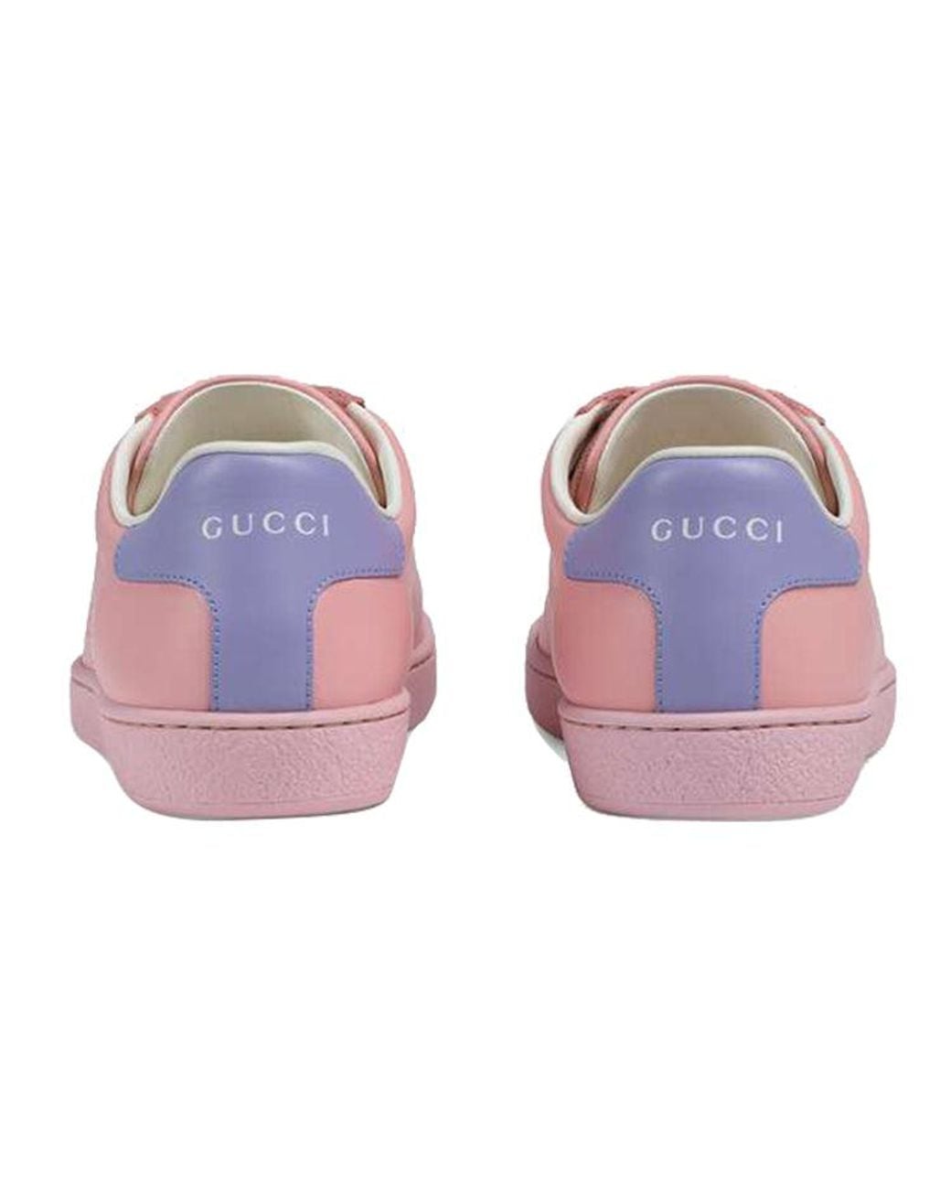 Gucci Pink Women's New Ace Perforated Leather Trainers