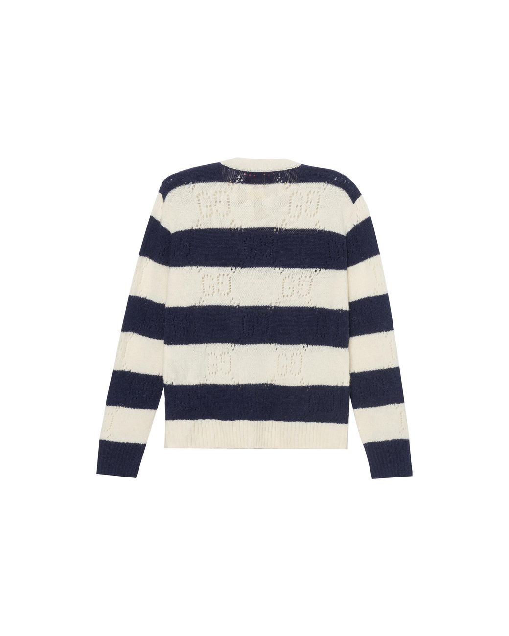 Gucci Blue (Wmns) Tiger Wool Sweater With Embroidery Tiger And Flower 'Ivory'
