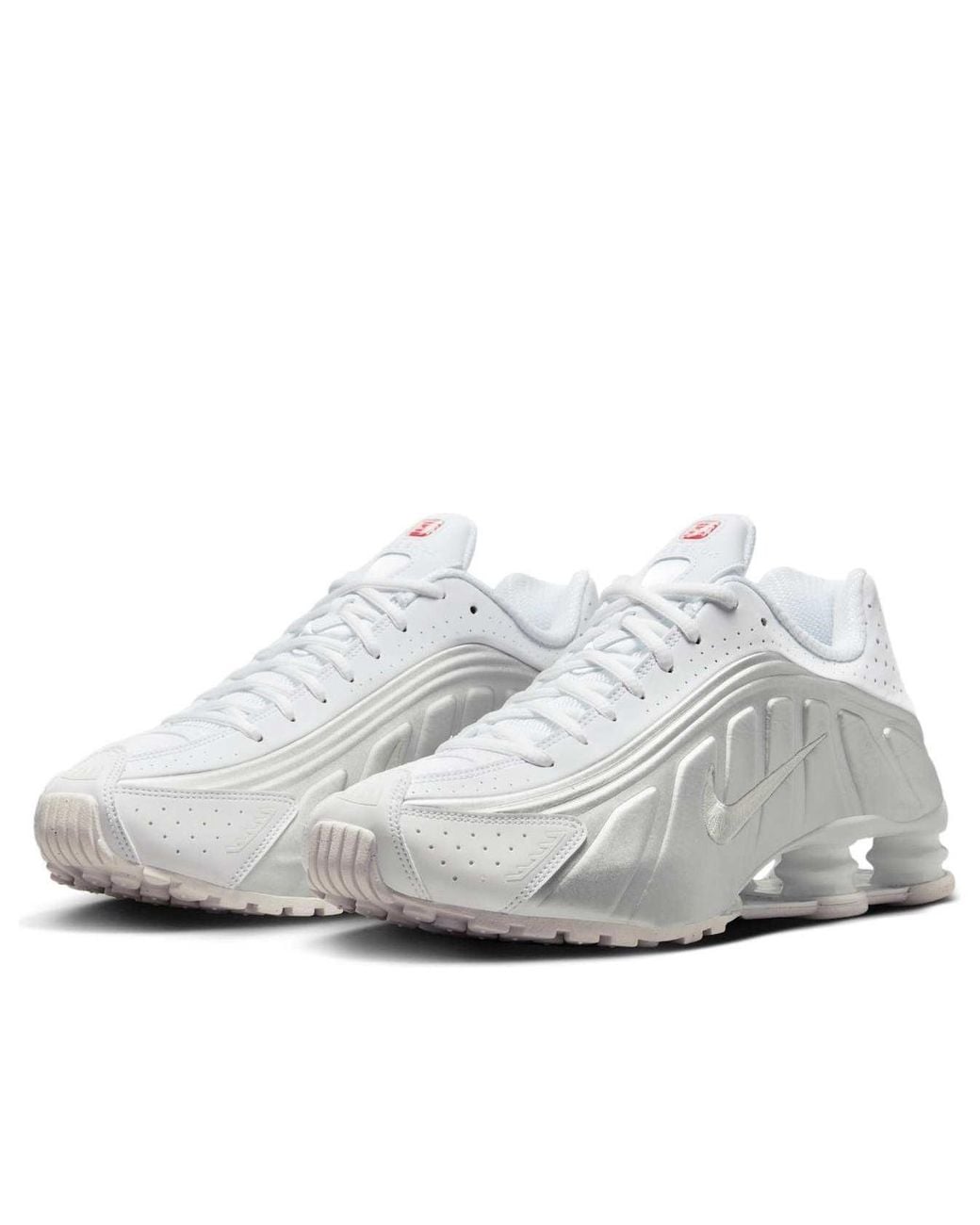 Nike White Shox R4 Bright Crimson Metallic' for men