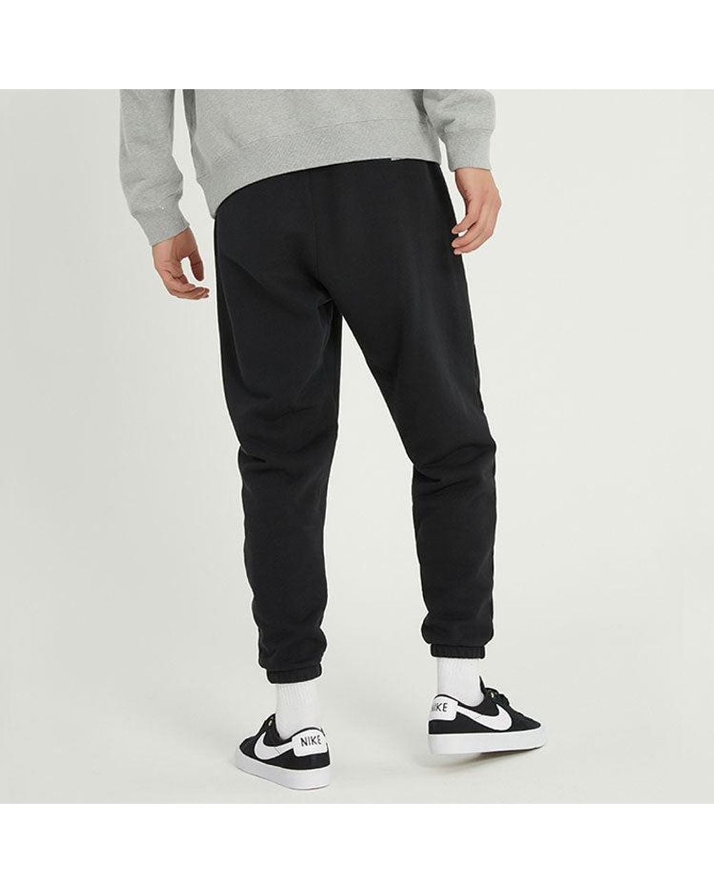 Nike Black J Cny Pant New Year's Edition Logo Embroidered Knit Bundle Feet Sports Pants/Trousers/Joggers for men