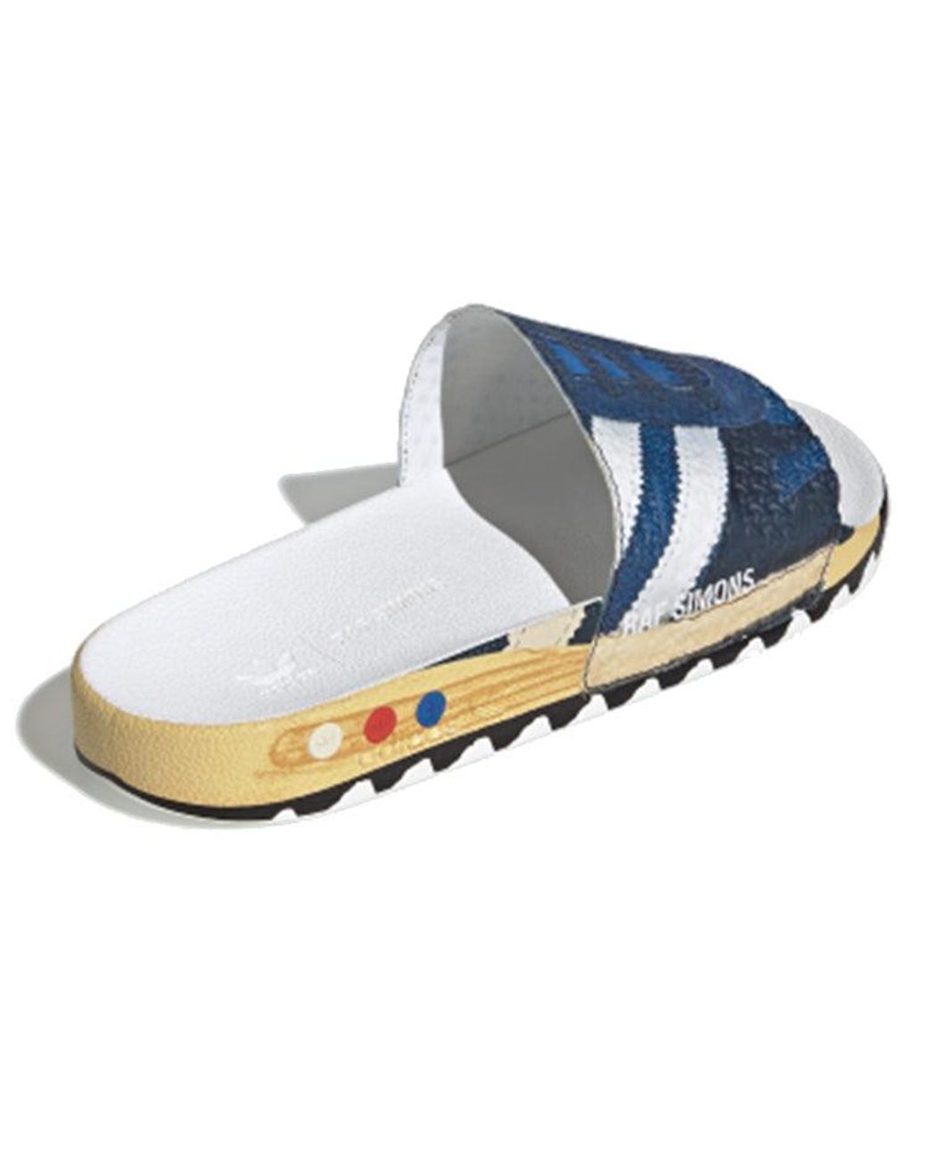 Adidas Blue Raf Simons X La Adilette Slides 'Trompe L'Oeil' for men