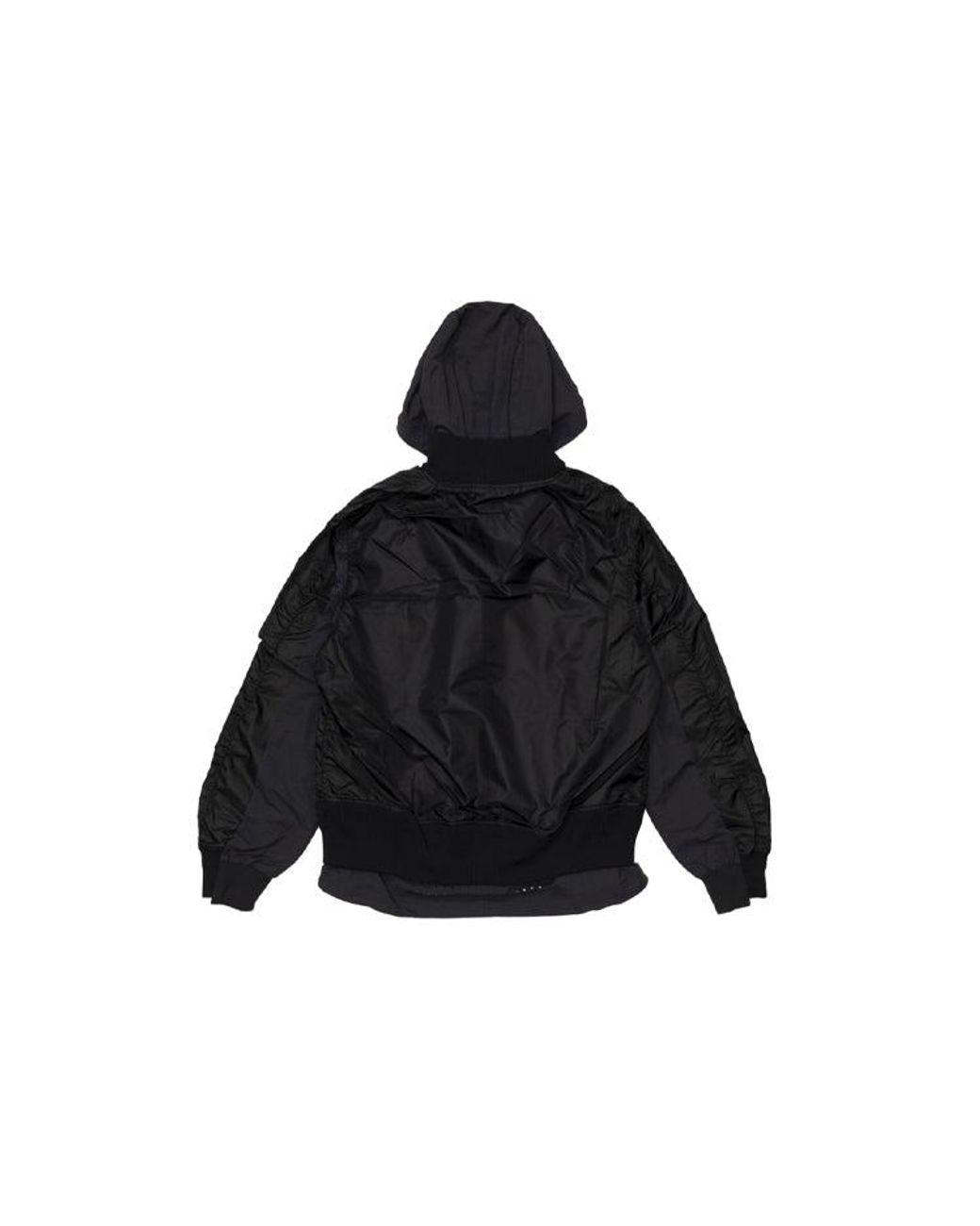 Nike Black X Sacai Double Layer Contrasting Hooded Jacket Asia Sizing for men