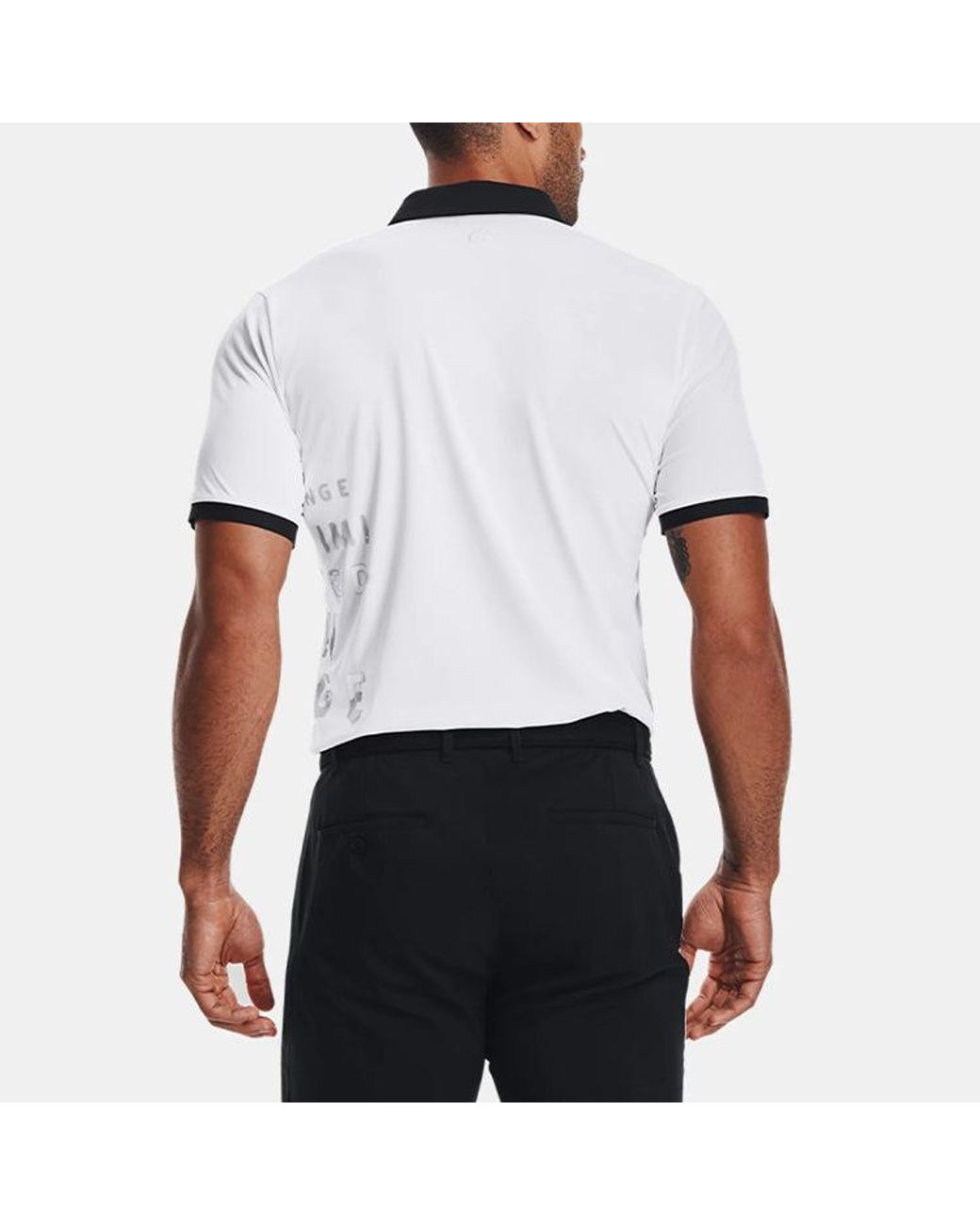 Under Armour White Curry Vanish Golf Short Sleeve Shirtpolo for men
