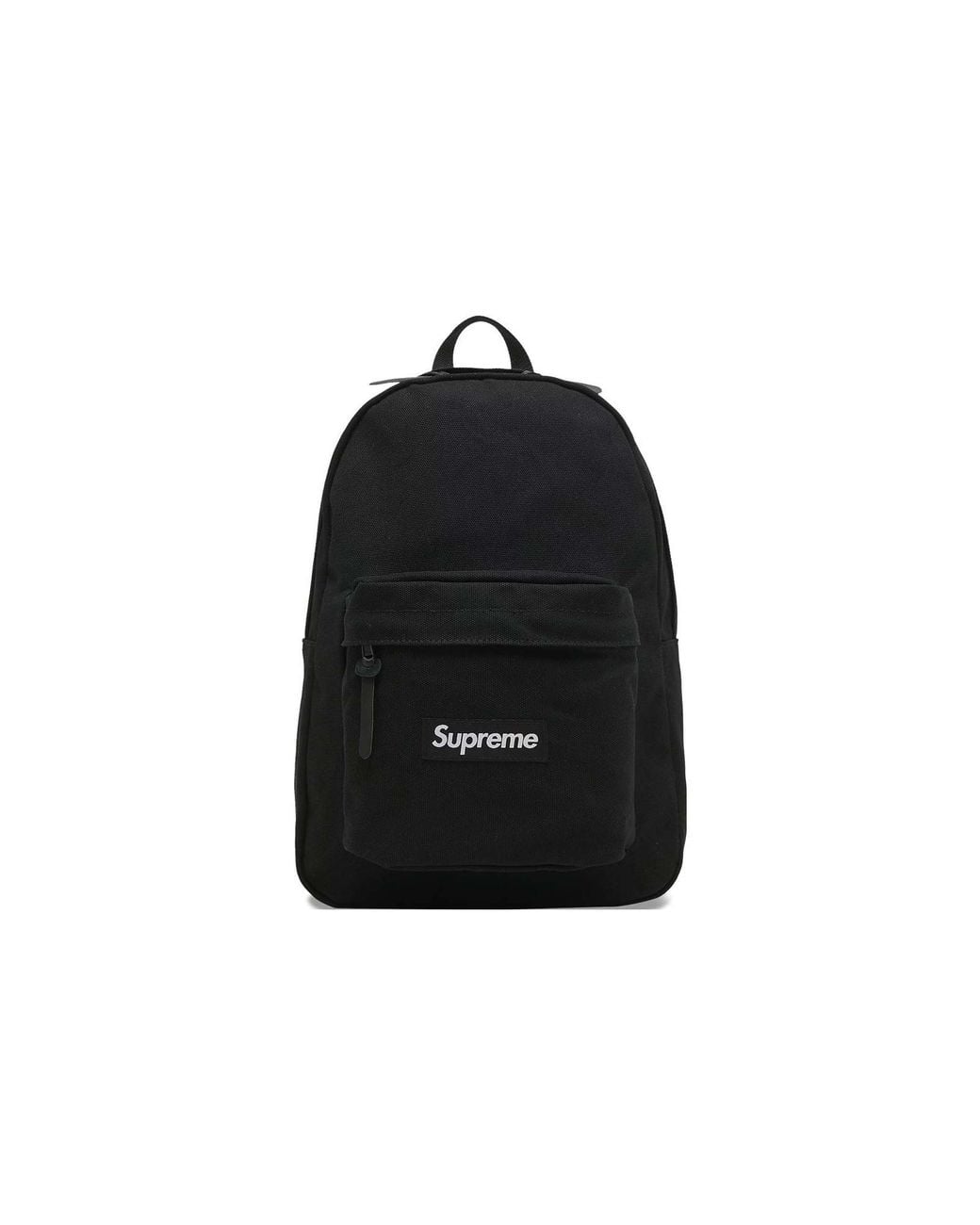 Supreme Black Canvas Backpack for men