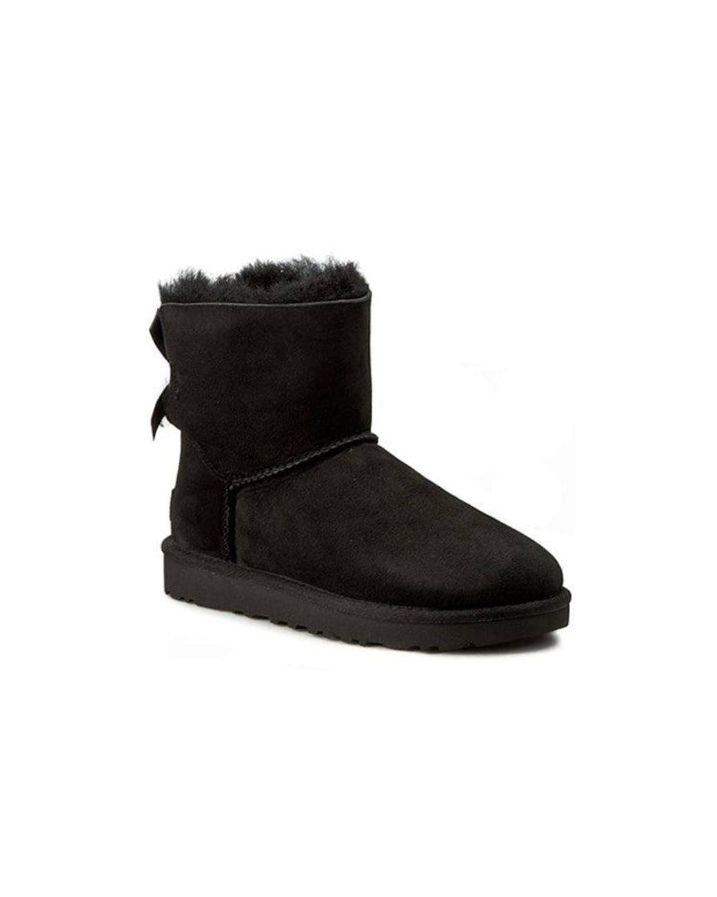Ugg Black (Wmns) Mini Bailey Bow Ii Classic Fleece Lined