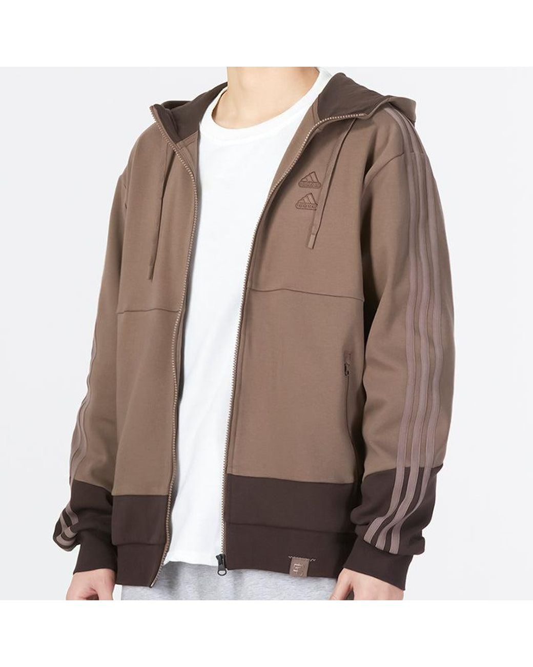 Adidas Brown St Gz Must Haves Knit Jackets for men