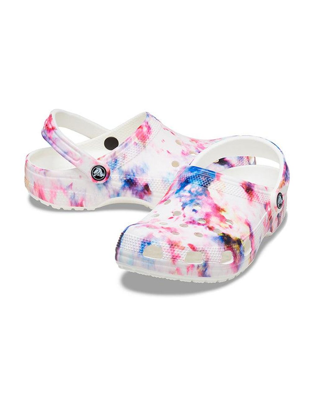 CROCSTM Pink (Wmns) Classic Tie Dye Graphic Clog 'Garnet & Multi'