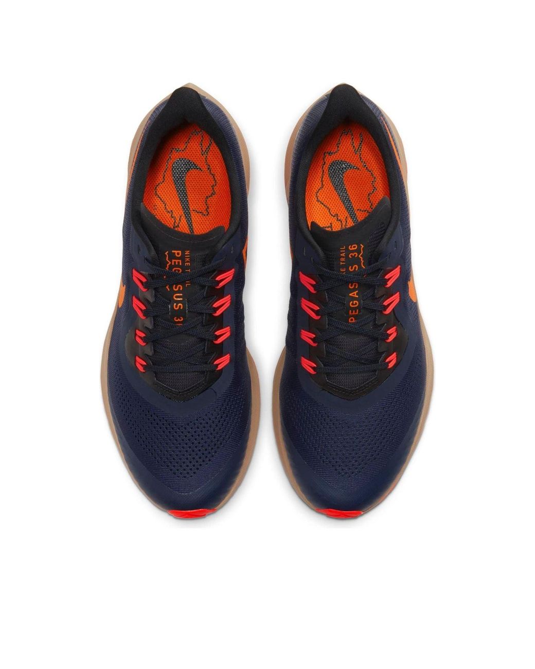 Nike Blue Air Zoom Pegasus 36 Trail 'Obsidian Crimson' for men