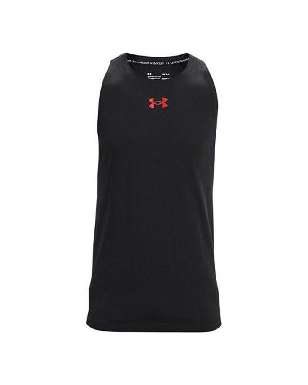 Under Armour Black Baseline Cotton Tank for men