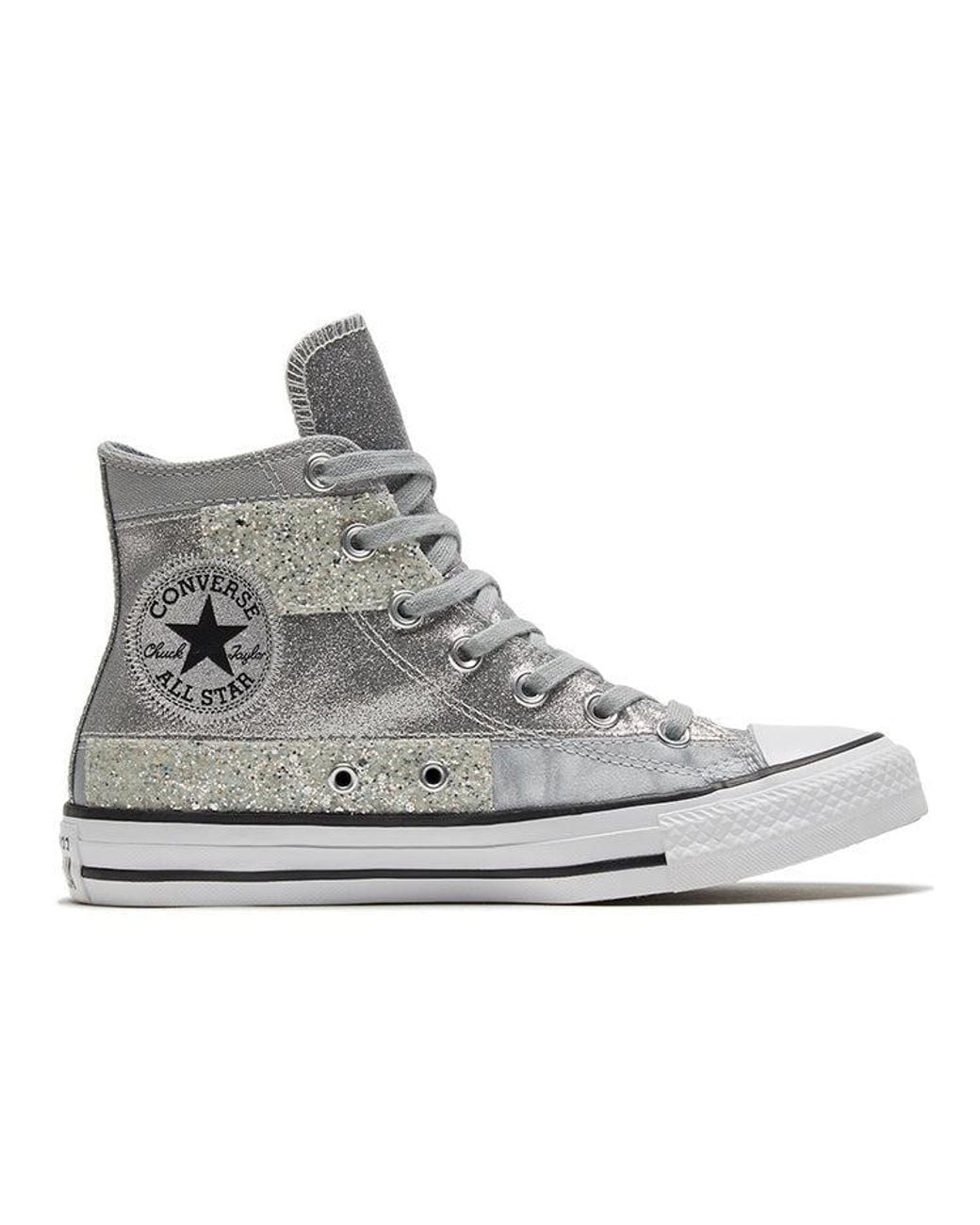 Converse Gray (Wmns) Chuck Taylor All Star High 'Ash Stone Glitter'