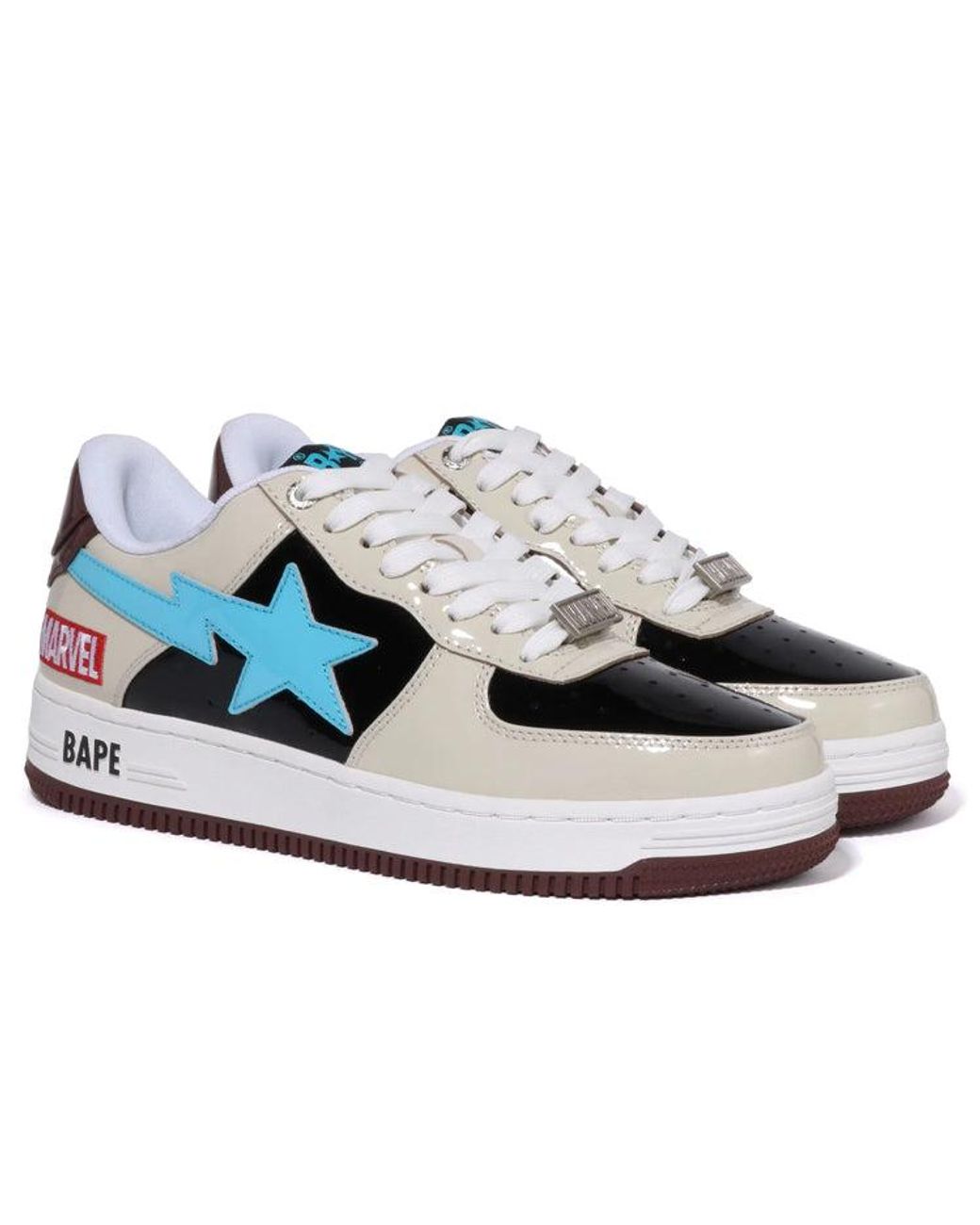 A Bathing Ape Blue X Marvel Comics Bape Sta Low 'Cream' 0Zxshm191906J-Gyb for men