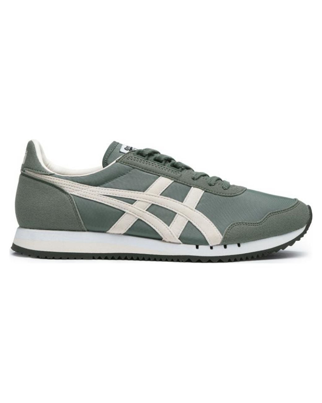 Onitsuka Tiger Green Dualio Marathon Running Shoes Cream' for men
