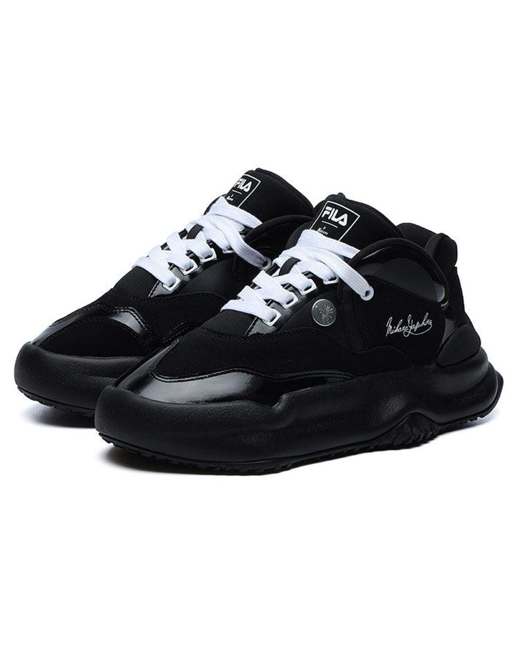Fila Black (Wmns) Fashion Sneakers Low-Top Running Shoes