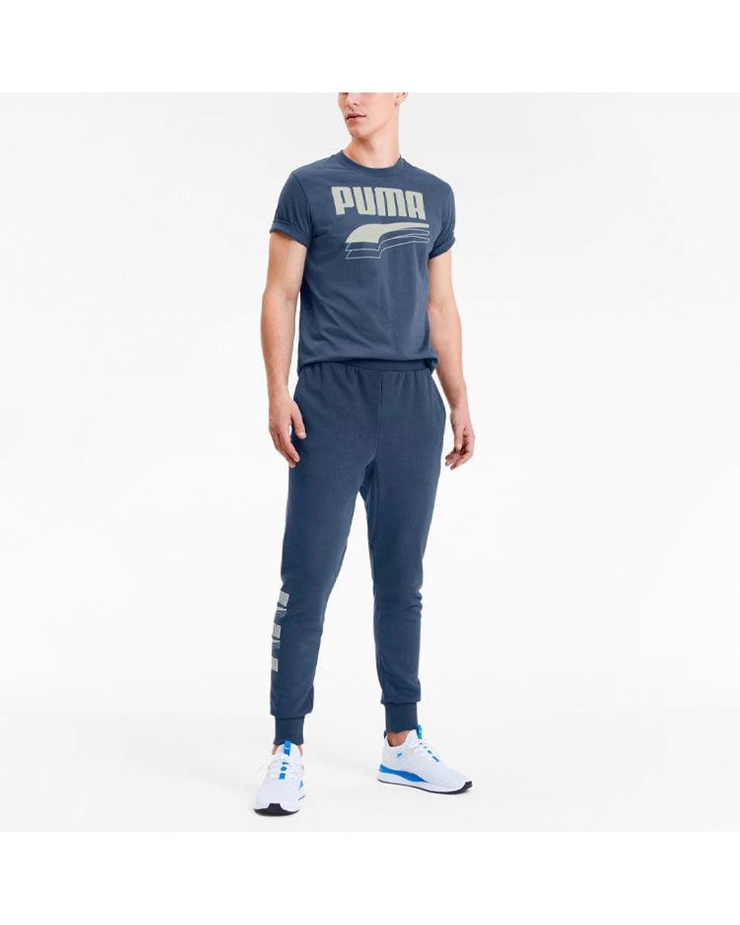 PUMA Blue Rebel Sports Pants for men