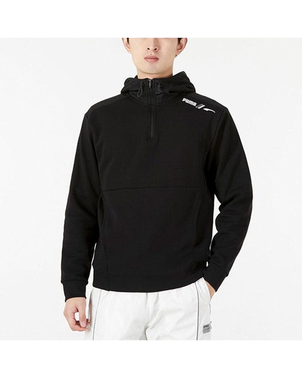 PUMA Gray Casual Outwear Hoodie for men