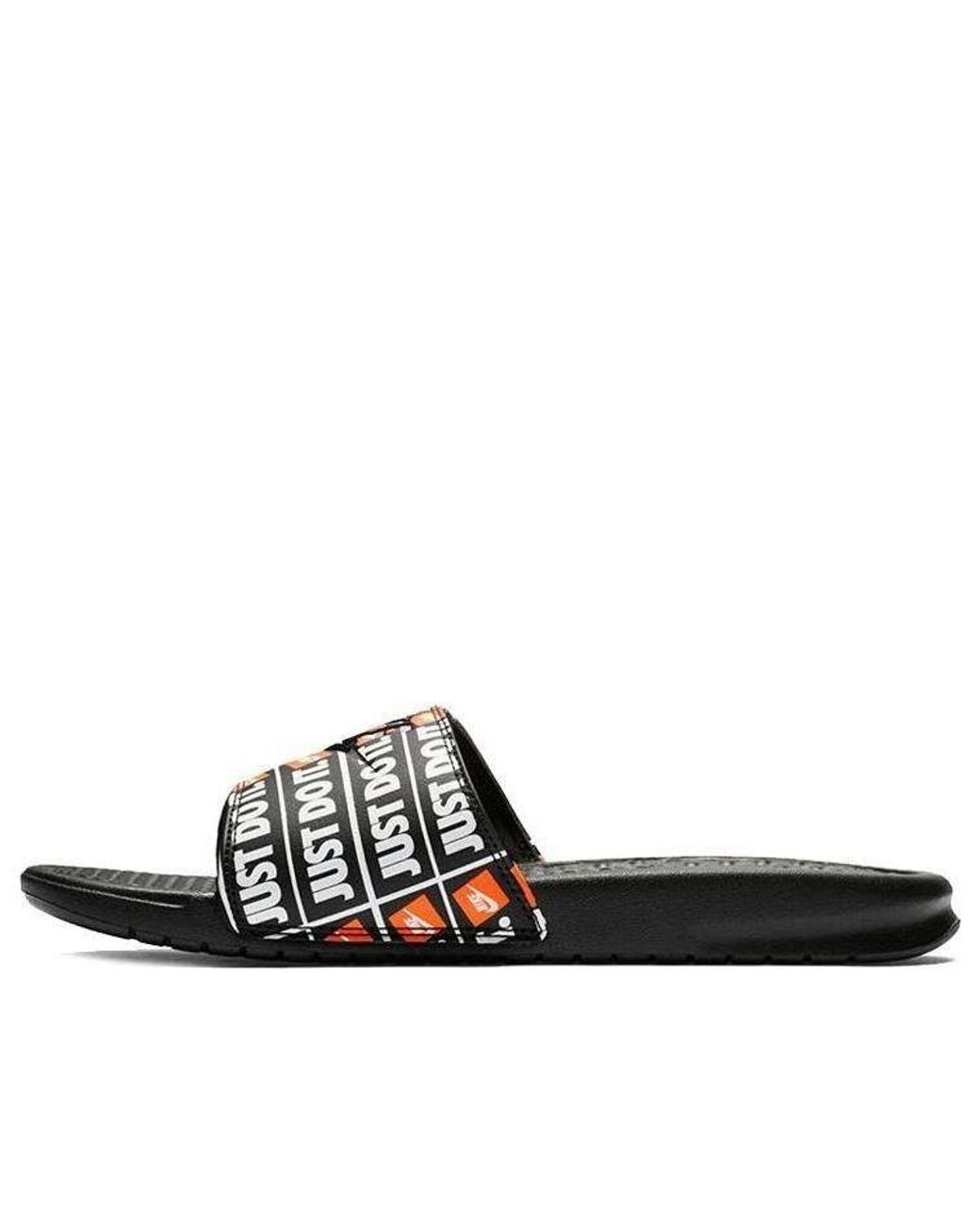 Nike Black Benassi Print 'Just Do It' for men