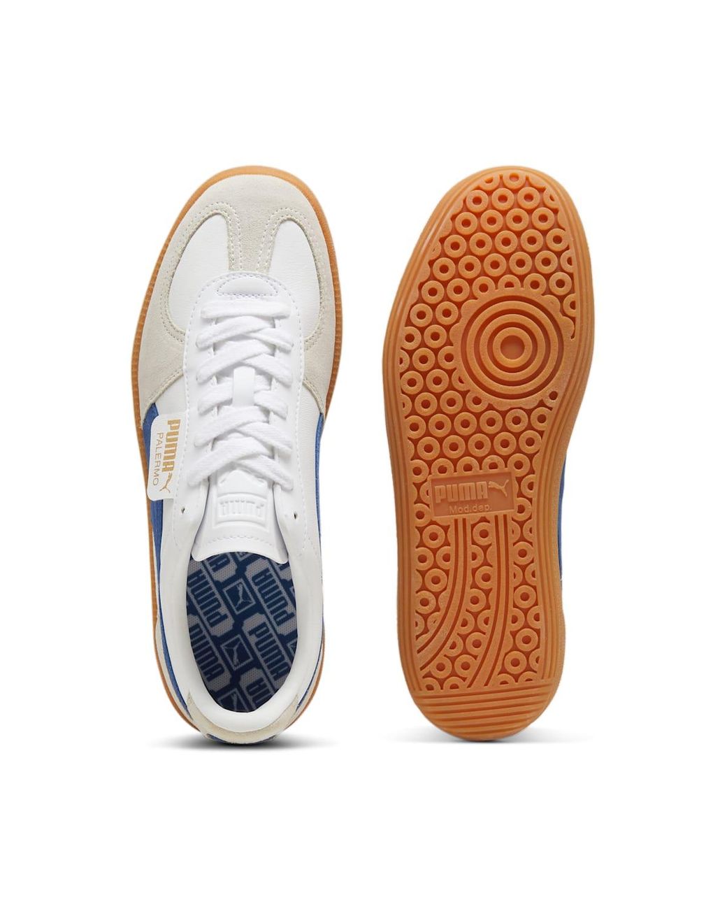 PUMA Blue Palermo Leather Clyde Royal Gum' for men