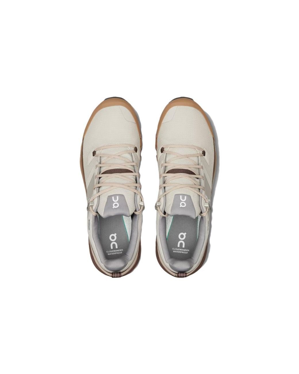 On Shoes White Cloundwander Waterproof 'Pearl Root' for men