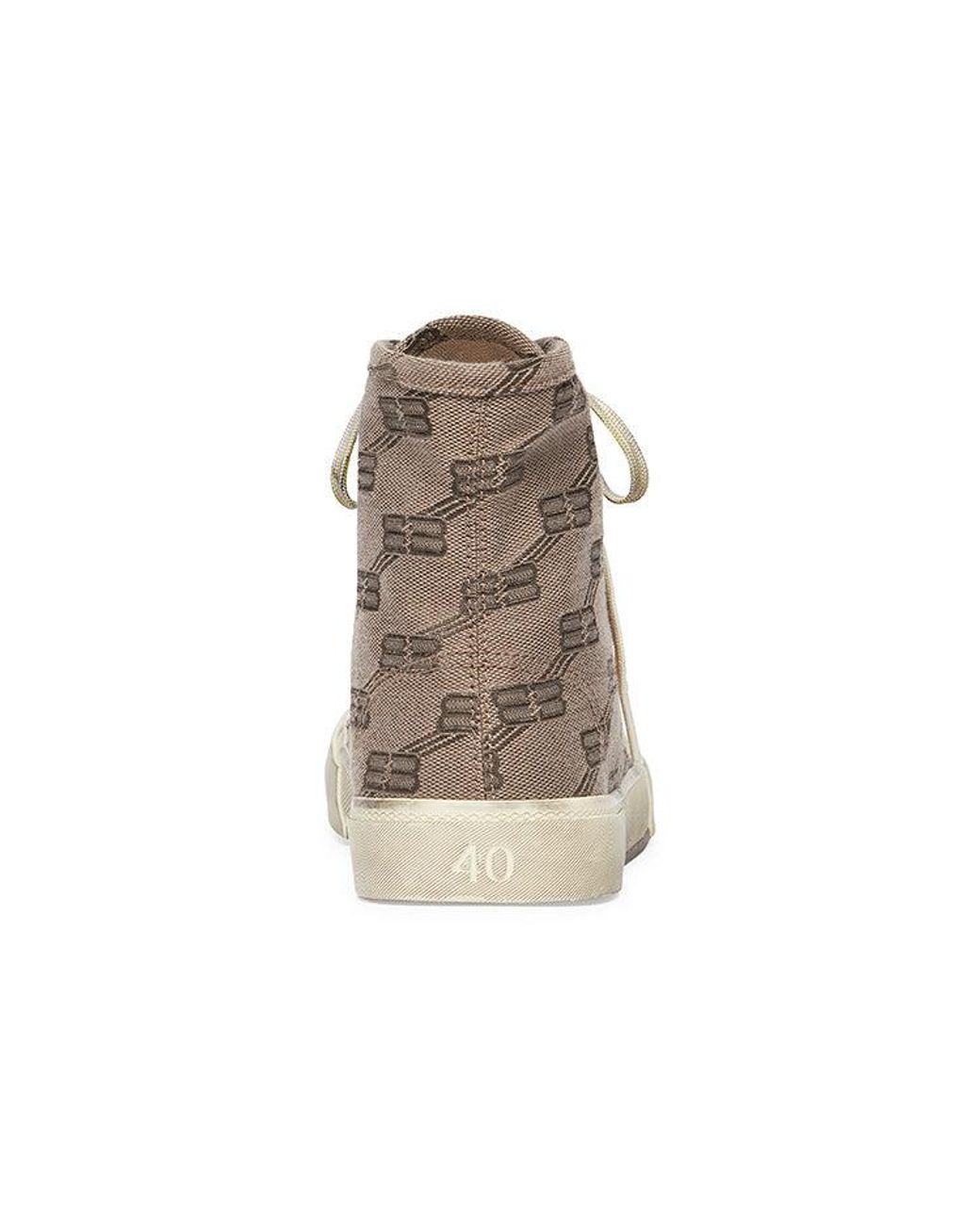 Balenciaga Brown (Wmns) Paris High Top Sneakers Bb Monogram Cotton And Rubber'