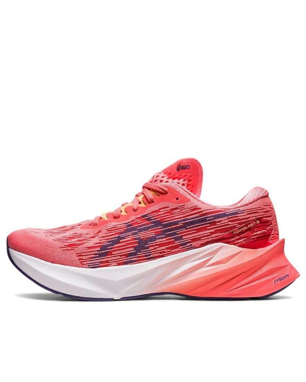 Asics Red Novablast 3 S Running Shoes Road Orange/purple 7.5