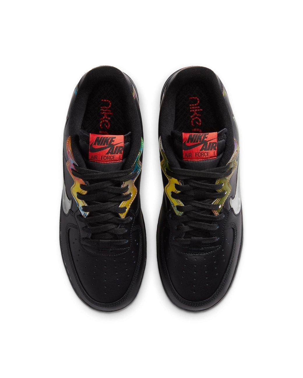 Nike Black Air Force 1 React Iridescent' for men