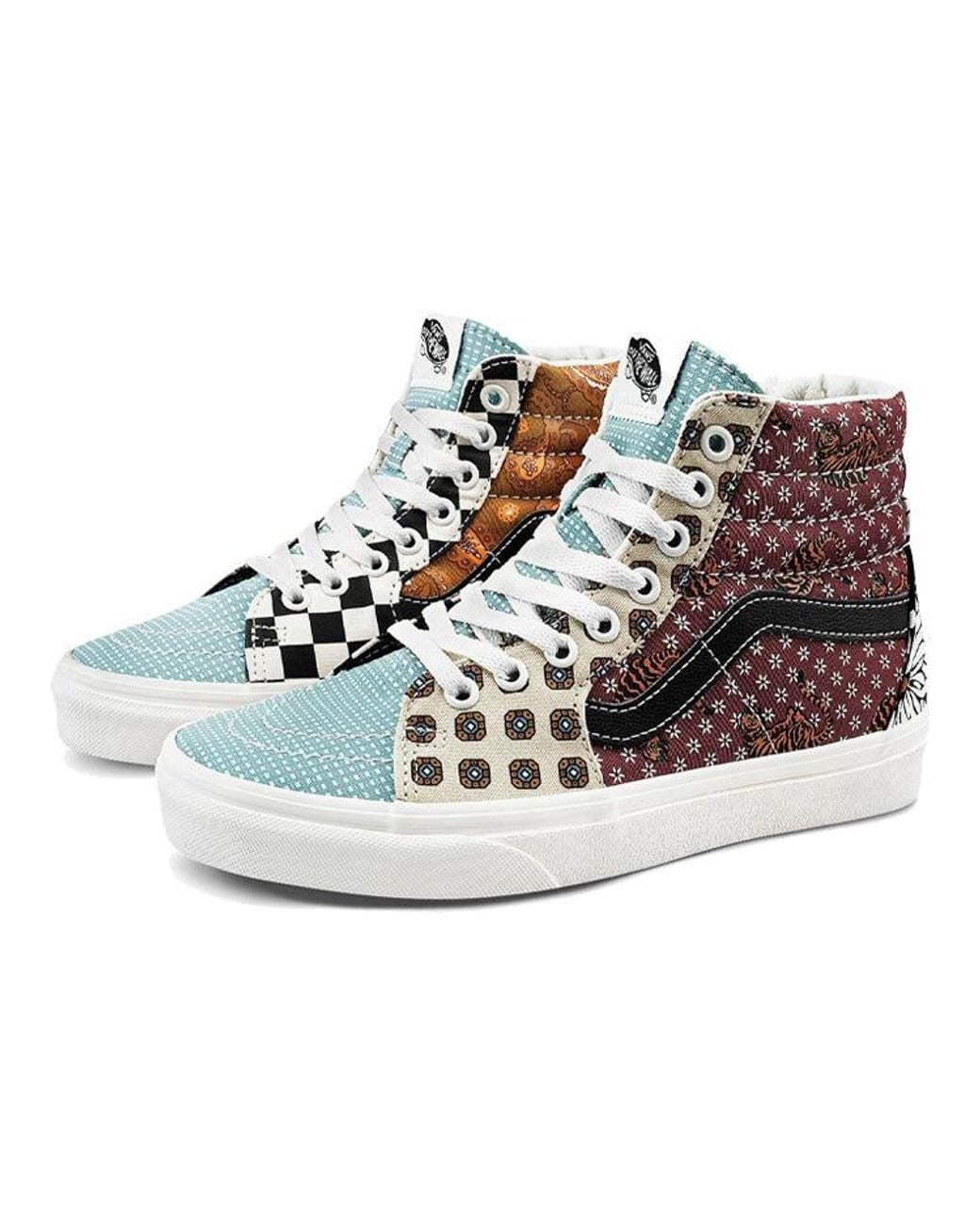Vans Brown Sk8-Hi 'Tiger Patchwork' for men