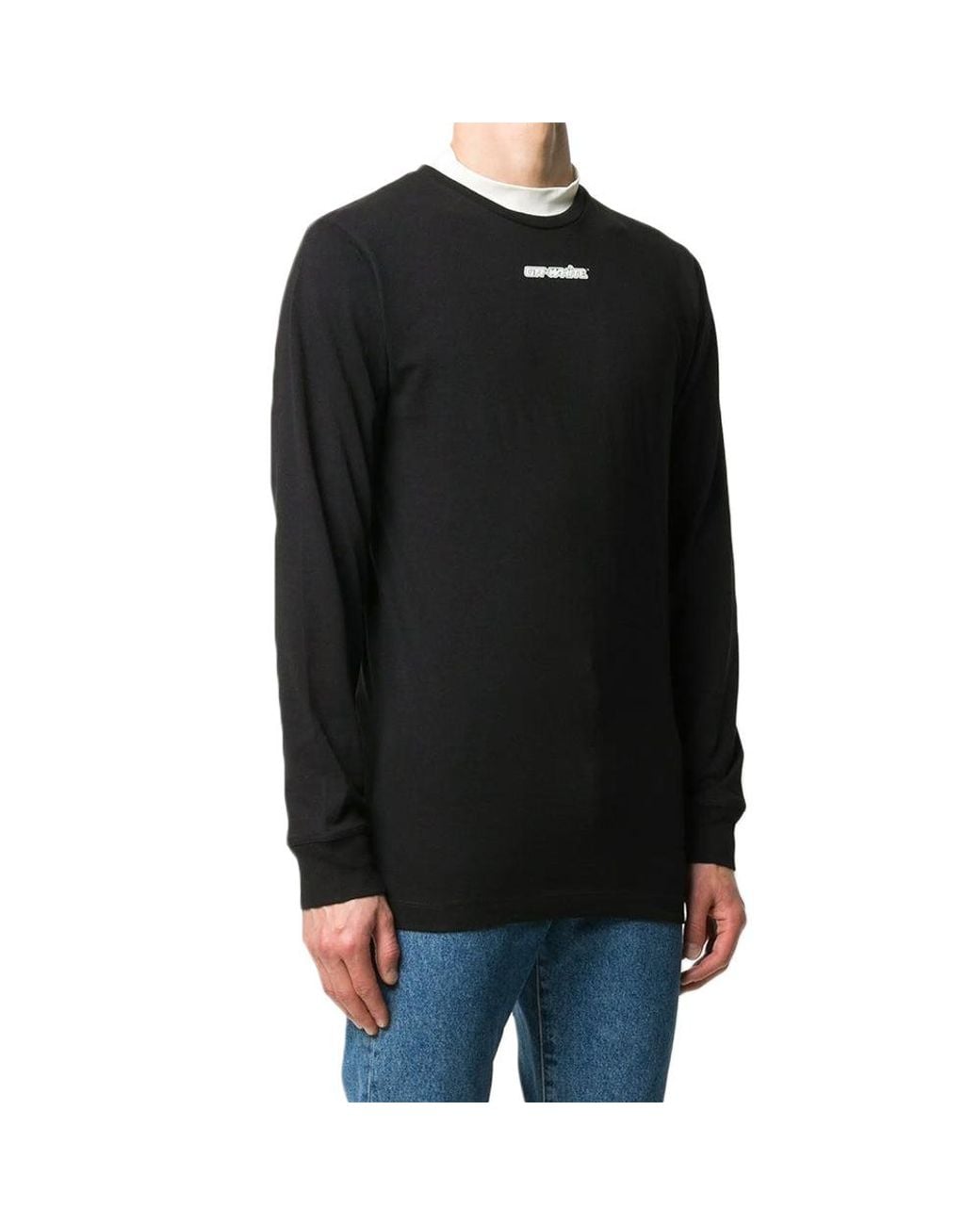Off-White c/o Virgil Abloh Black Fw20 Arrows Sketch Logo Long Sleeve for men