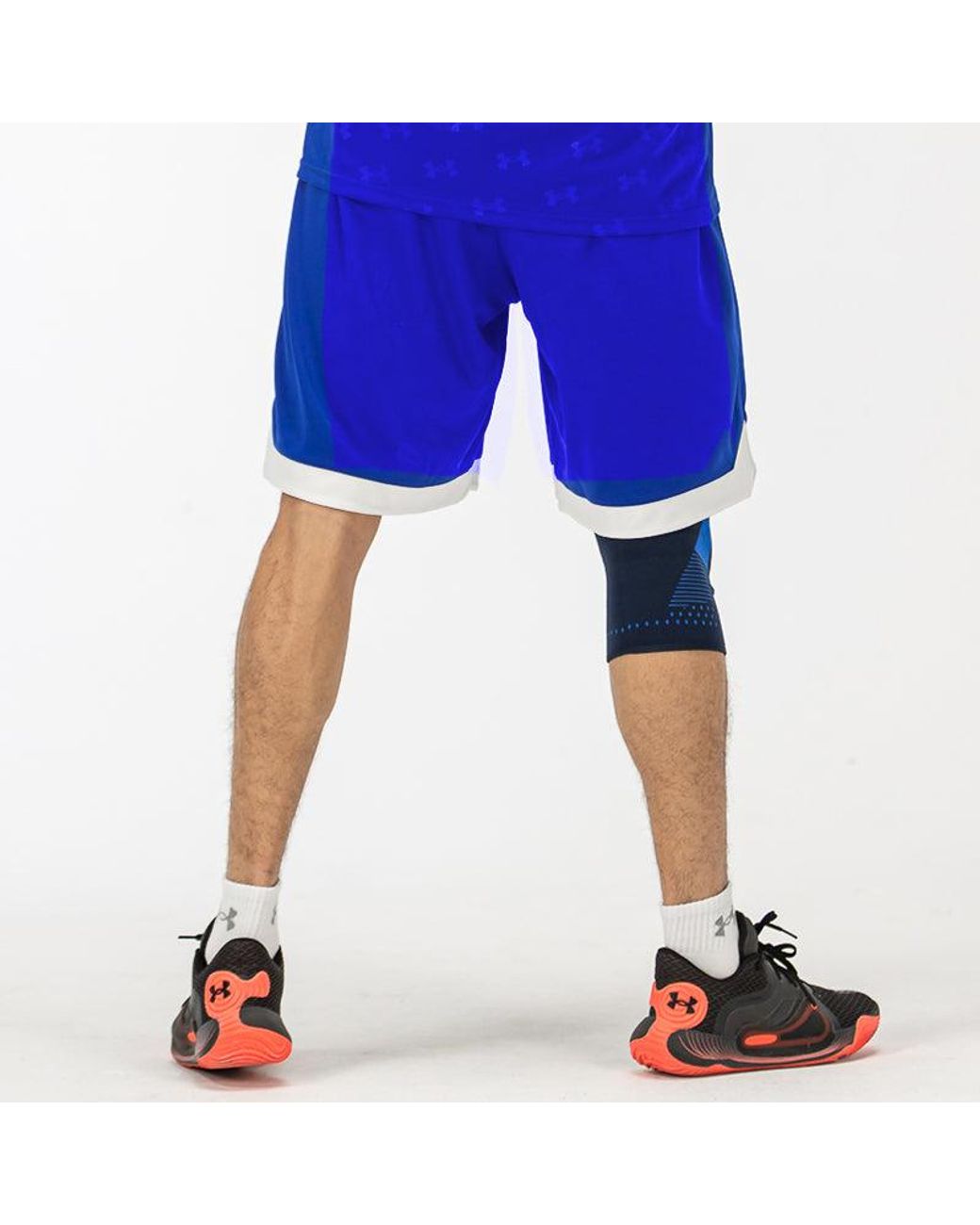 Under Armour Blue Project Rock Iron Paradise Mesh Shorts for men