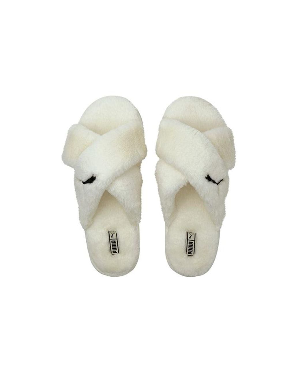 PUMA White (Wmns) Fluff X Strap Slide 'Whisper'