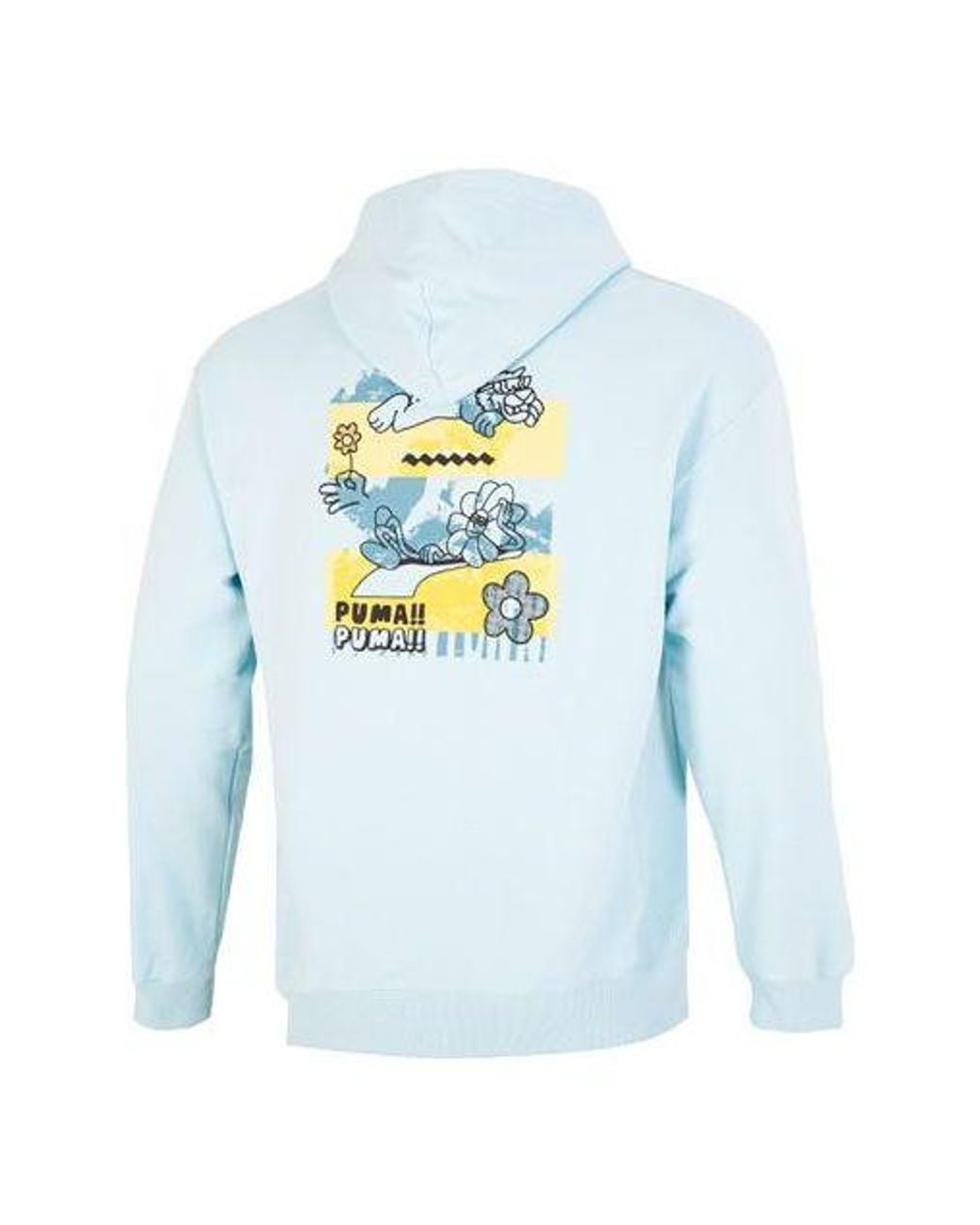PUMA Blue Downtown Logo Hoodie for men