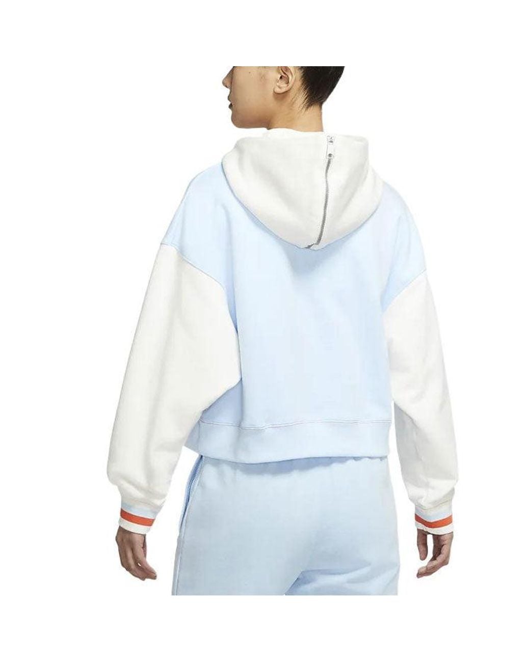 Nike Blue (Wmns) X Maison Chateau Rouge Crossover Colorblock Splicing Hoodie Asia Edition