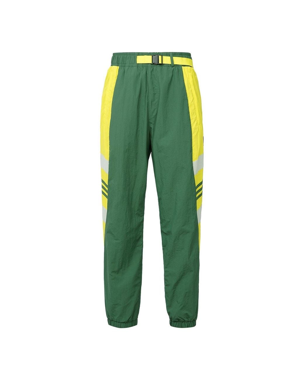 Adidas Green Ub Pnt Wv Cb Contrast Color Stitching Casual Sports Long Pants for men
